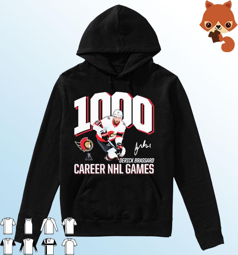NHL Derick Brassard Ottawa Senators 1,000 Career Games Shirt Hoodie