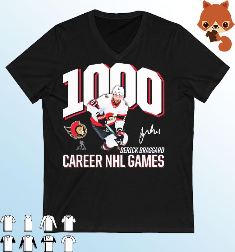 NHL Derick Brassard Ottawa Senators 1,000 Career Games Shirt