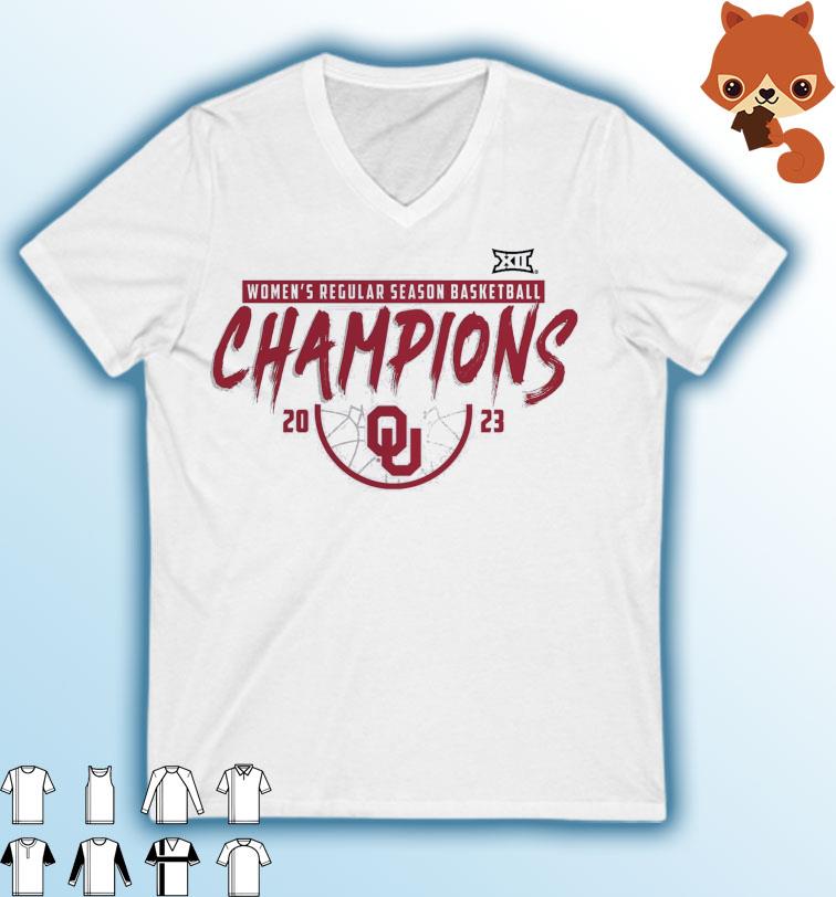 Oklahoma Sooners 2023 Big 12 Women's Basketball Regular Season Champions Shirt