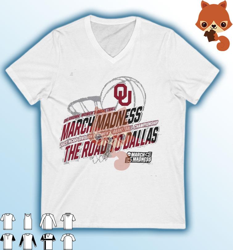 Oklahoma Sooners Women's Basketball 2023 NCAA March Madness The Road To Dallas Shirt