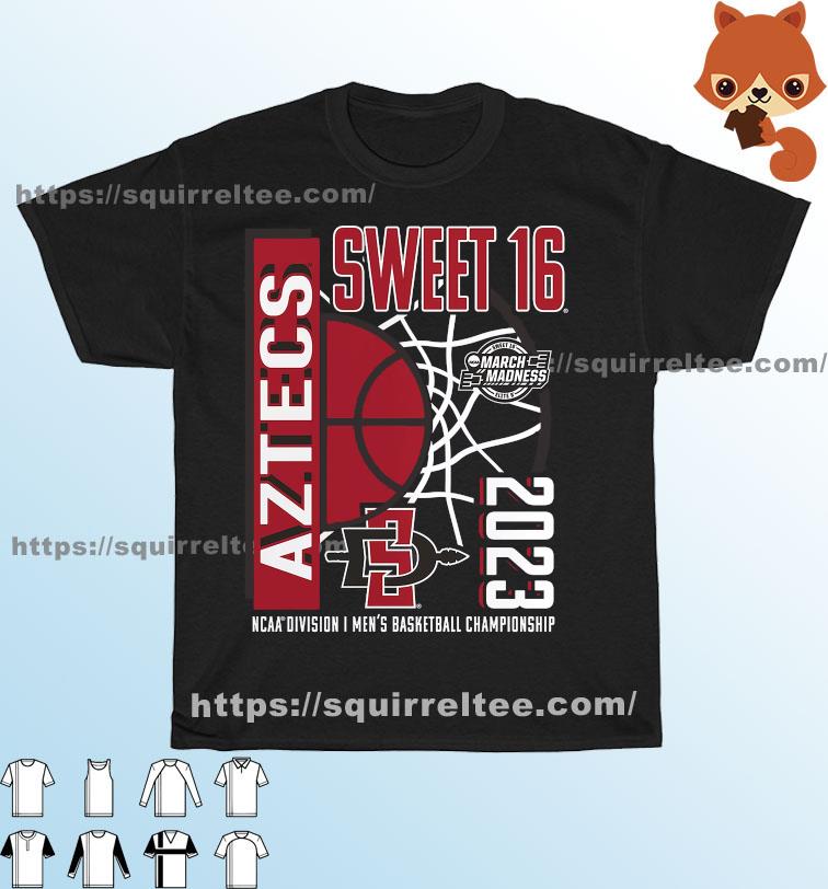 San Diego State Aztecs 2023 NCAA Men's Basketball Tournament March Madness Sweet 16 Shirt