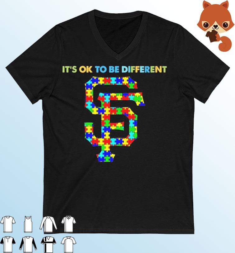 San Francisco Giants It's Ok To Be Different Autism Awareness Shirt