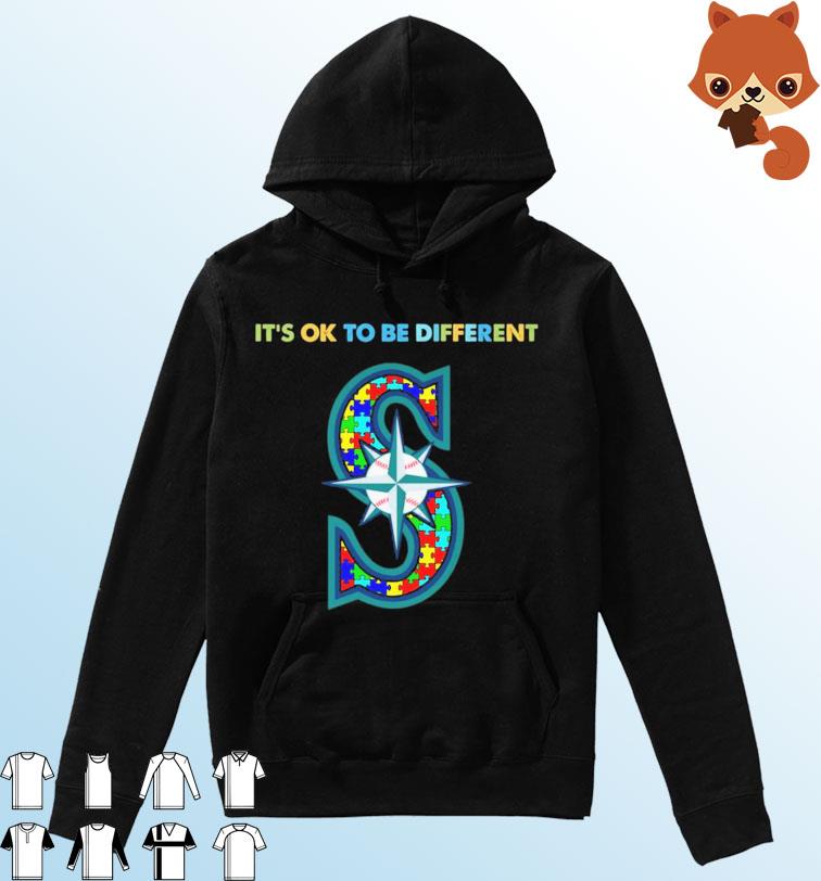 Seattle Mariners It's Ok To Be Different Autism Awareness Shirt Hoodie