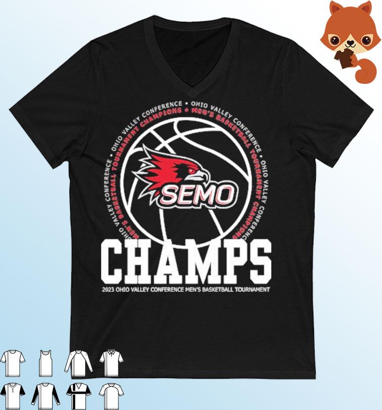 Southeast Missouri State Redhawks Champions 2023 OVC Men's Basketball Tournament Shirt