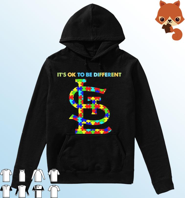 St Louis Cardinals It's Ok To Be Different Autism Awareness Shirt Hoodie