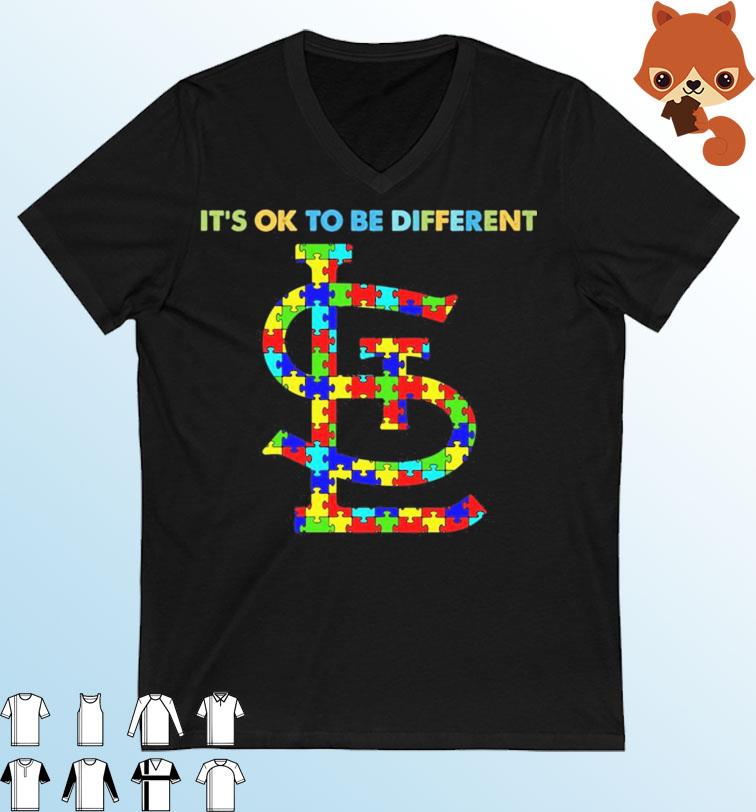 St Louis Cardinals It's Ok To Be Different Autism Awareness Shirt