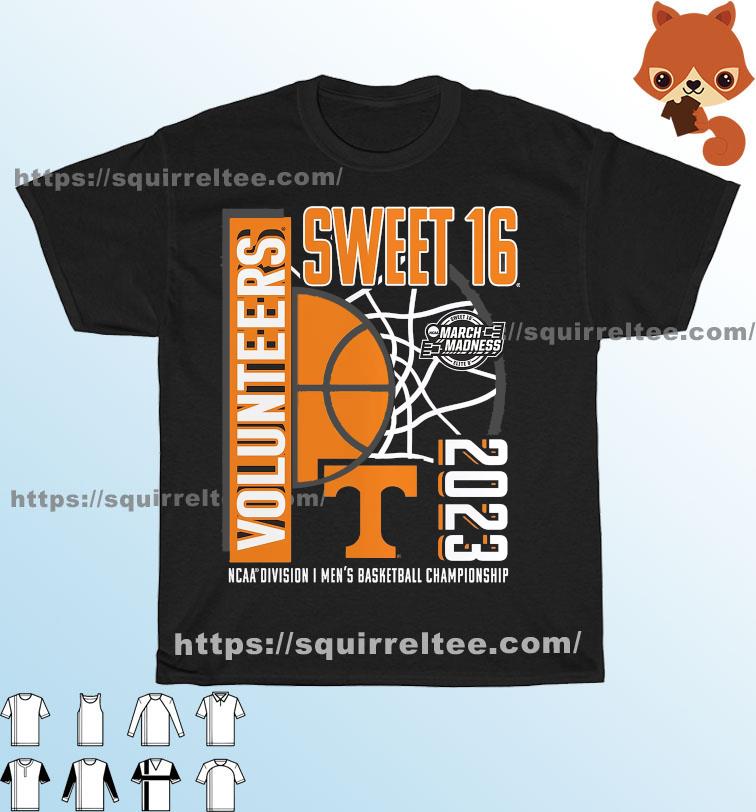 Tennessee Volunteers 2023 NCAA Men's Basketball Tournament March Madness Sweet 16 Shirt