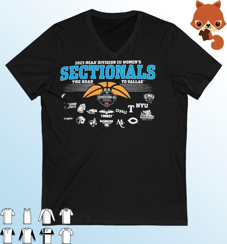 The Road To Dallas NCAA Division III 2023 Women's Basketball Sectionals shirt