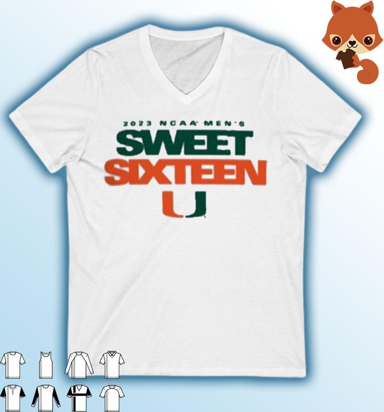 University Of Miami Men's Basketball 2023 NCAA Sweet 16 Shirt