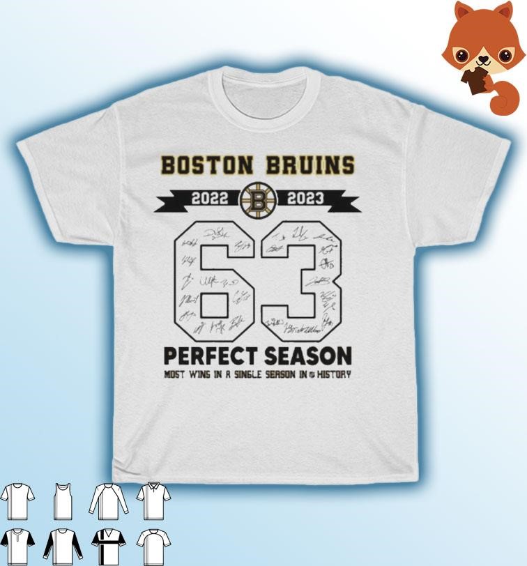 2023 Boston Bruins Most Wins 63 In A Single Season In NHL History