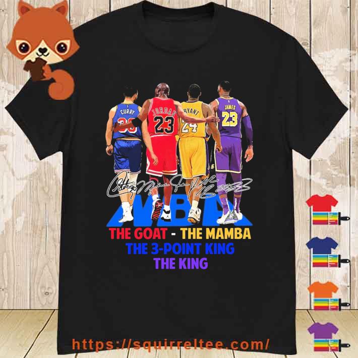 Lebron James Stephen Curry Michael Jordan Kobe Bryant shirt 2023 NBA The Goat The Mamba The 3-Point King The King