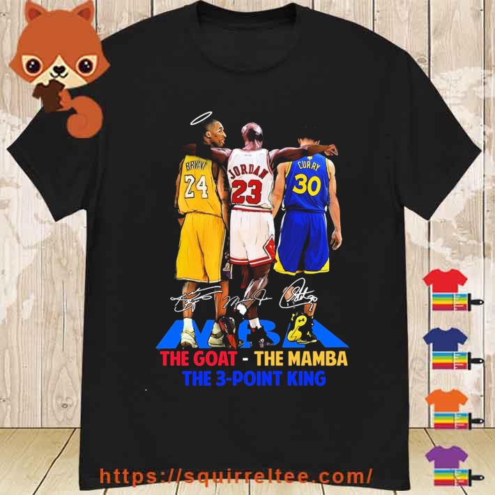 Stephen Curry Michael Jordan Kobe Bryant shirt 2023 NBA The Goat The Mamba The 3-Point King