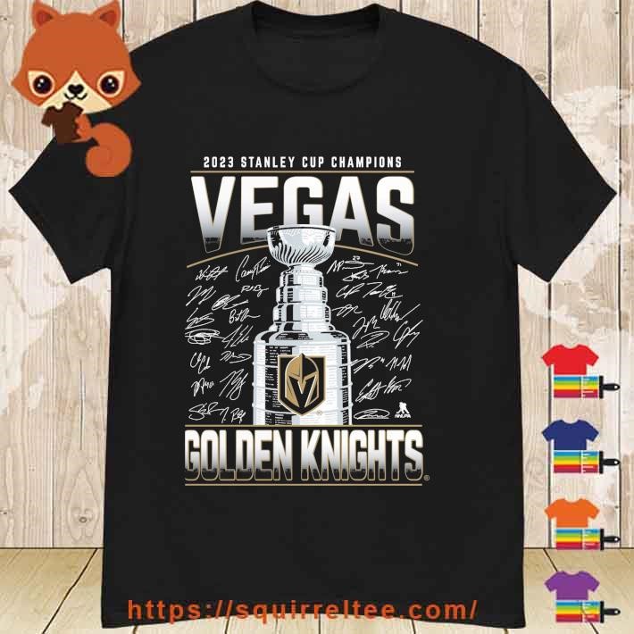 Vegas Golden Knights 2023 Stanley Cup Champions Signature Roster Shirt