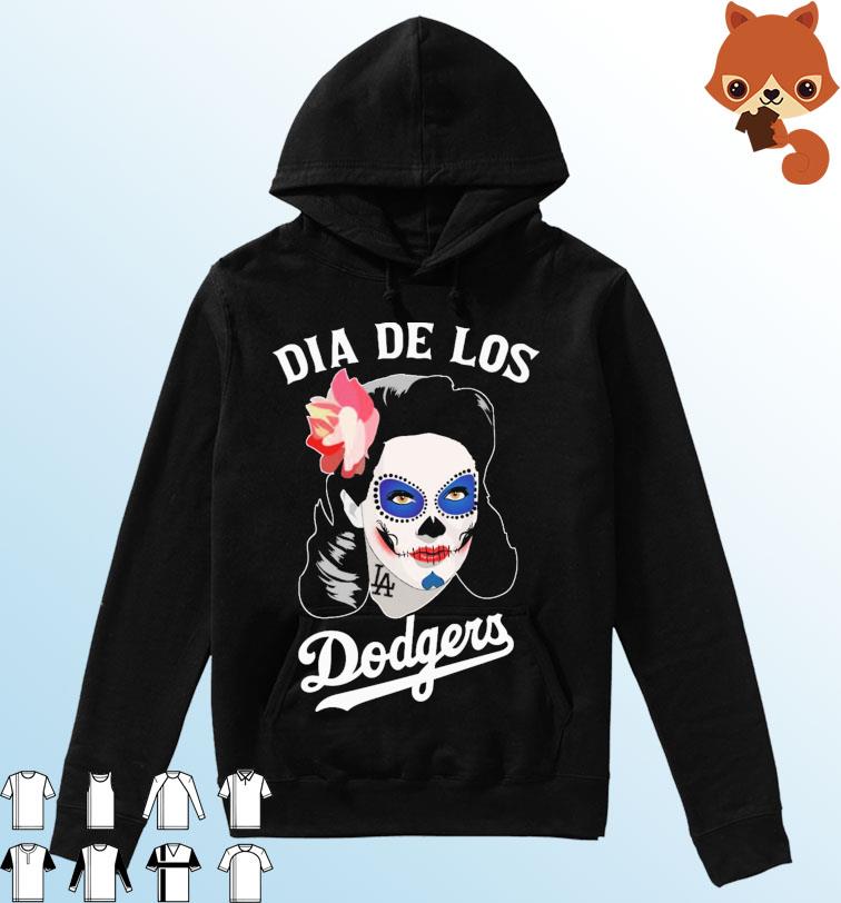 Los Angeles Dodgers Dia De Los Dodgers Skull Women New Shirt