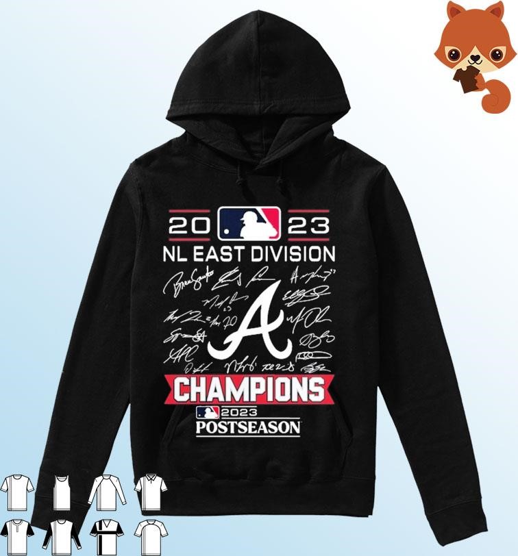 Atlanta Braves 2023 NL East Division Champions Signatures Roster Shirt,  hoodie, sweater, long sleeve and tank top