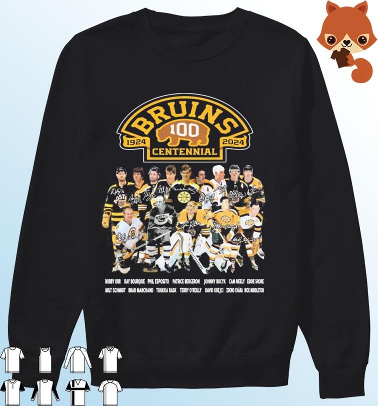 Boston Bruins Logo Team 100th Season Hockey 2024 Shirt, hoodie, sweater,  long sleeve and tank top
