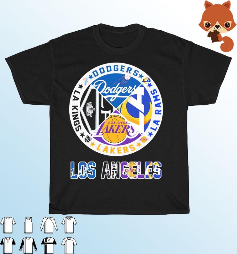 Los Angeles Team Sport Los Angeles Dodgers Los Angeles Lakers And Los  Angeles Rams 2023 Shirt