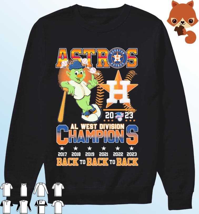 Orbit Postseason Houston Astros 2023 AL West Division Champions Back To  Back To Back Shirt, hoodie, sweater and long sleeve