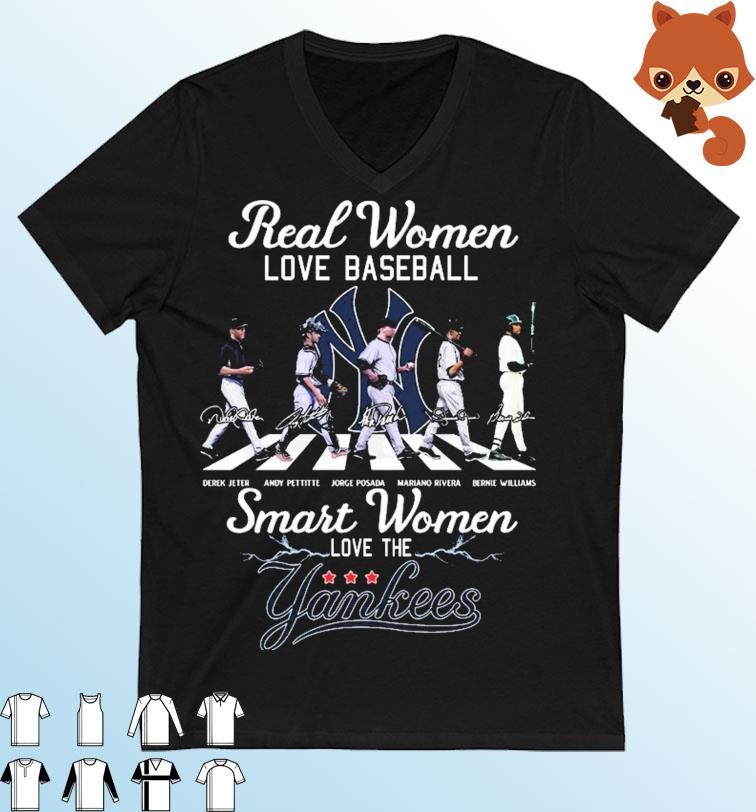 Real Women Love Baseball New York Yankees The Core Five Abbey Road  Signatures Shirt, hoodie, sweater and long sleeve