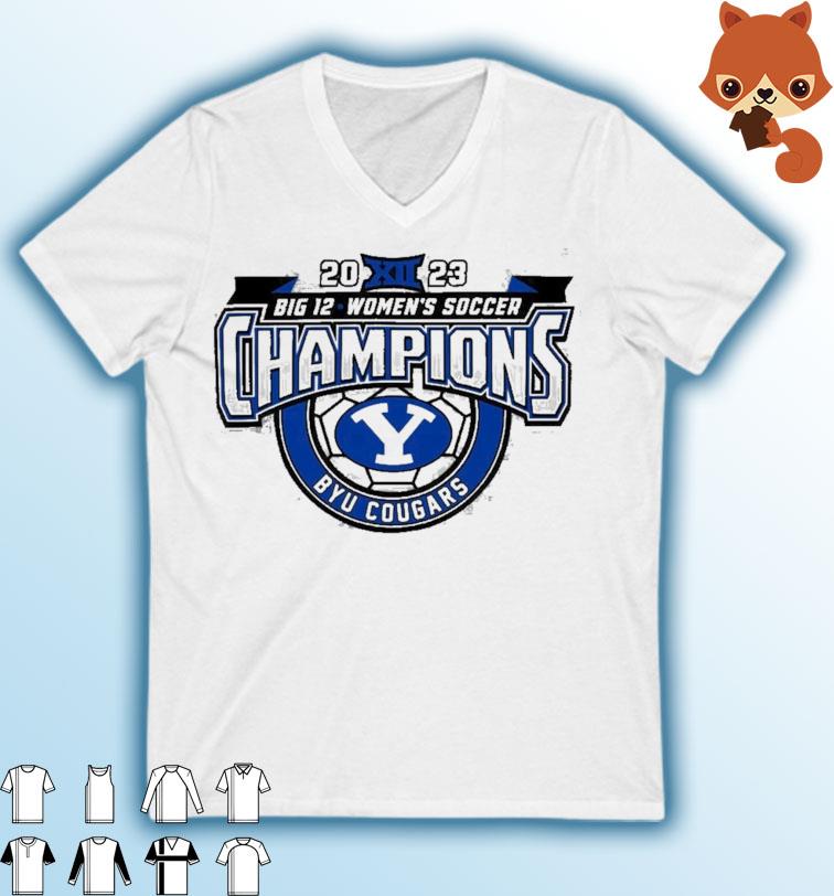 BYU Cougars 2023 Big 12 Women's Soccer Champions Shirt
