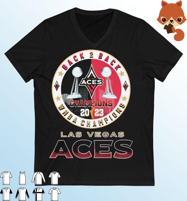 Las Vegas Aces 2023 Wnba Finals Champions Signature T-Shirt - Office