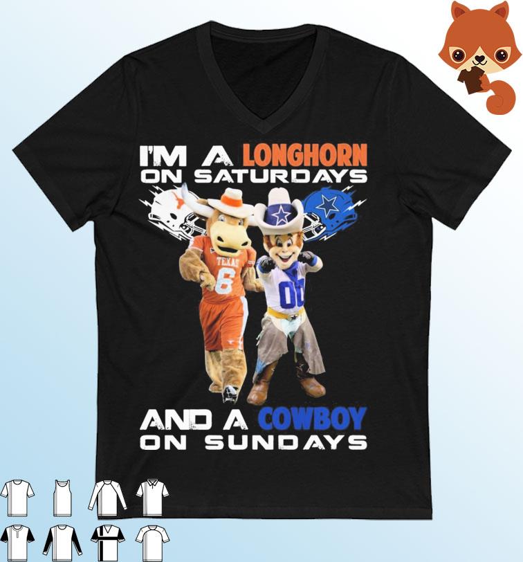 Mascots I’m A Longhorn On Saturdays And A Cowboy On Sundays Shirt