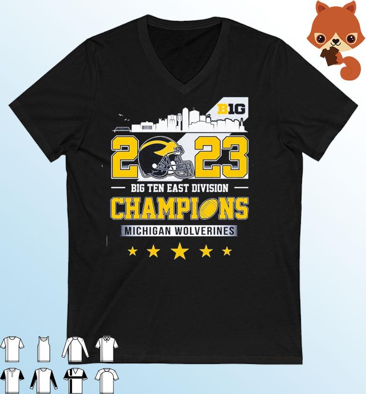 Michigan Wolverines Skyline 2023 BIG Ten East Division Champions Shirt