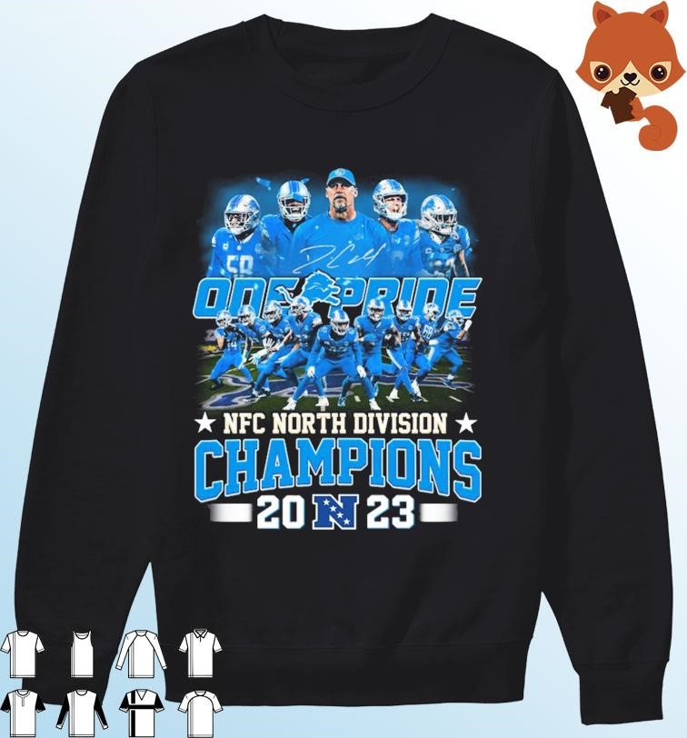 One Pride 2023 NFC North Division Champions Detroit Lions Team Shirt ...