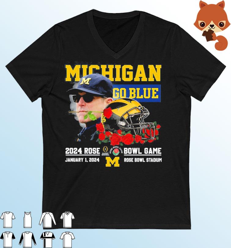 Michigan Wolverines Coach Jim Harbaugh 2024 Rose Bowl Game Go Blue ...