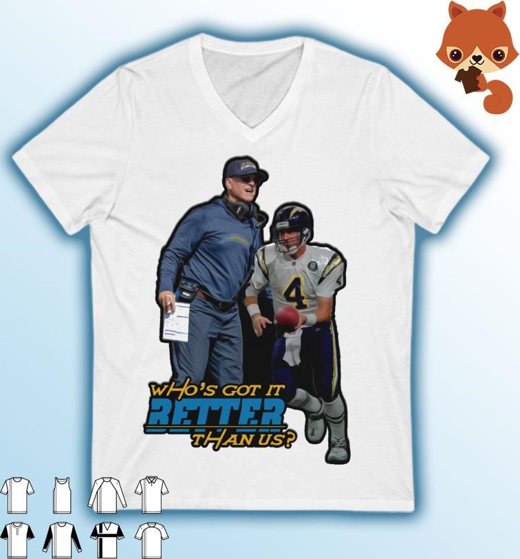 Jim Harbaugh Los Angeles Chargers Who's Got It Better Than Us Shirt