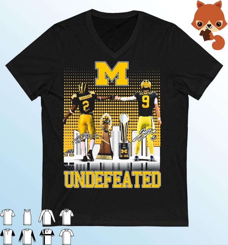 Official michigan Wolverines Undefeated Charles Woodson And Jj Mccarthy ...