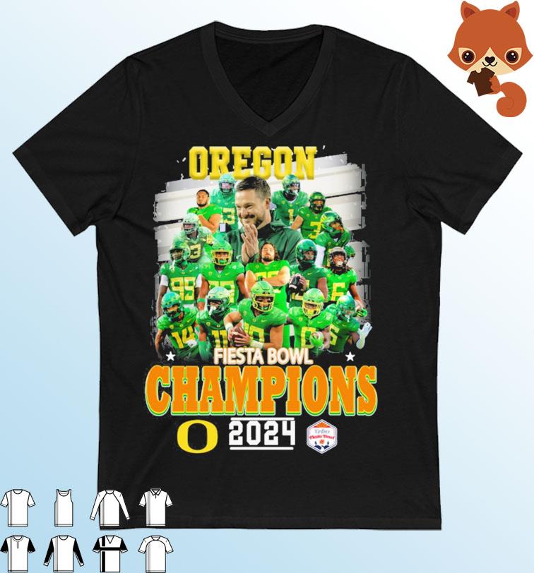 Oregon Ducks Football Team Fiesta Bowl Champions 2024 Shirt, hoodie ...
